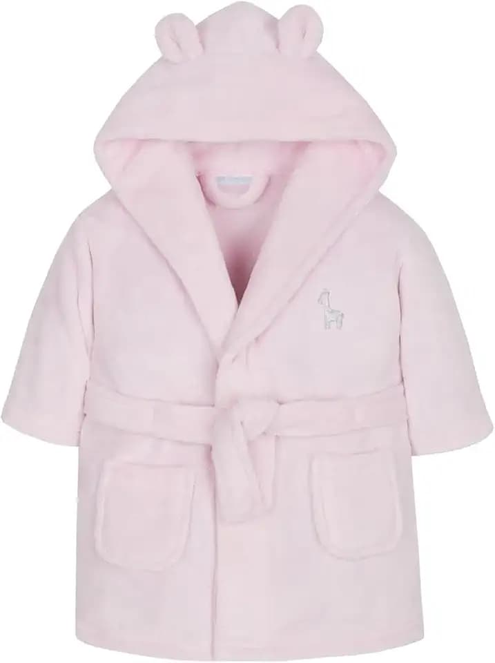 Baby-Bademantel – superweicher Plüsch-Fleece-Bademantel – für Jungen und Mädchen – Geschenk für Neugeborene bis 6 Jahre – bestehend aus kuscheliger Kapuze, 2 großen Taschen und sicherem Taillenband