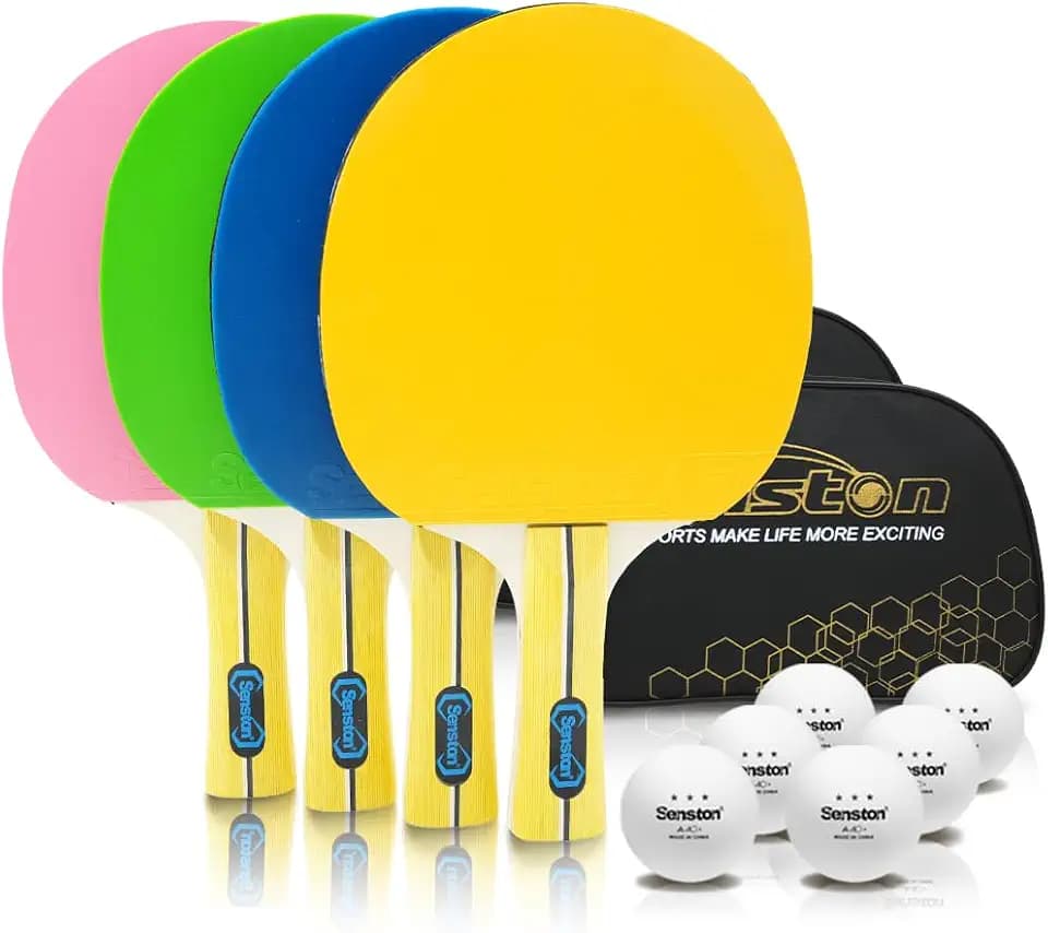 Senston Ping Pong Paddles- Fashionable Ping Pong Paddles Set of 4,Perfect for Family and Friends | The Best Table Tennis Paddles!