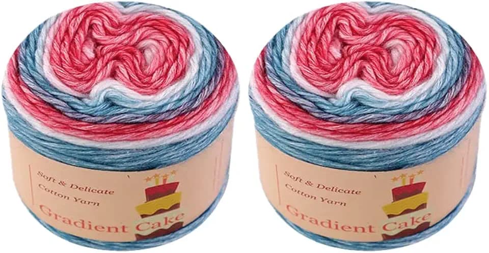 2-pk Gradient Cake Cotton Ball by Yonkey Monkey (1157) Knitting Crochet