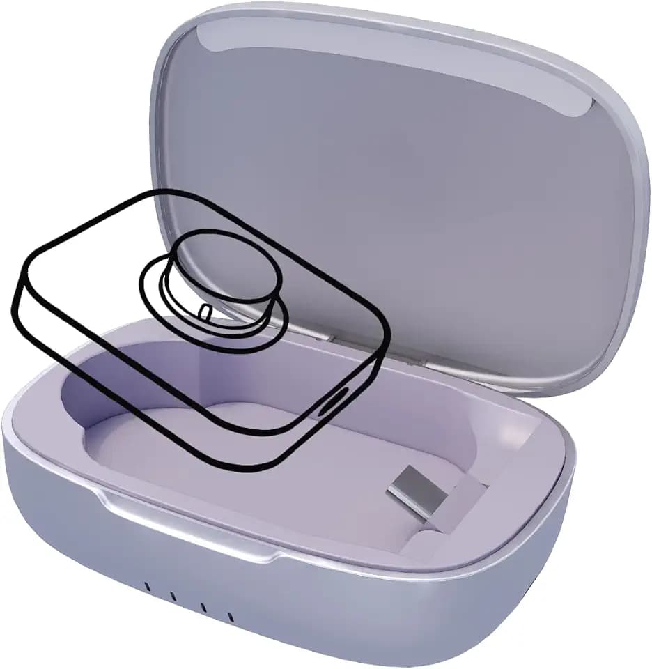 Doohoeek Updated Charging Case Compatible with Oura Ring 4 & 3 Charger, Wireless Power Station Fits Official Chargers & Fit All-Sized Rings Gen 4 & 3 1000mAh (Official Charger NOT Included), Purple