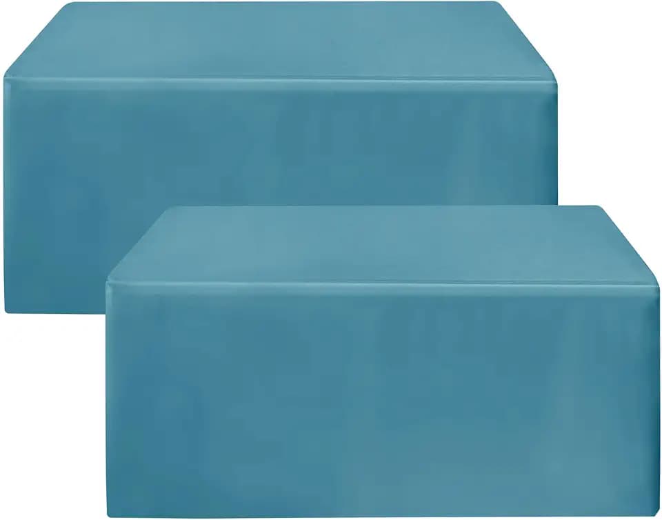 Fitted Table Cloths For 6 Foot Rectangle Tables,Vendor Booth 2 Pack Teal
