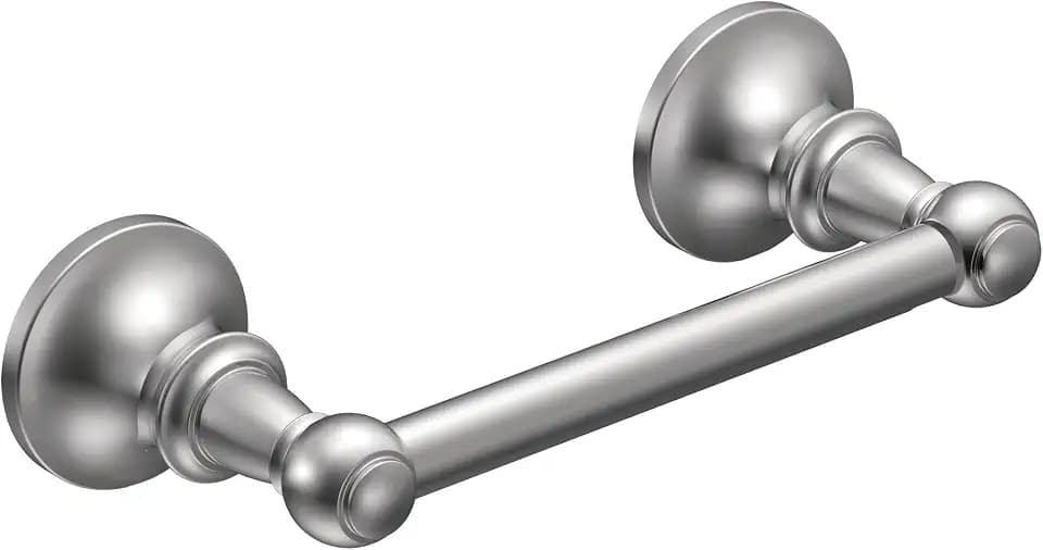 Moen Vale Chrome Double Post Pivoting Toilet Paper Holder, Wall Mounted Toilet Tissue Holder DN4408CH