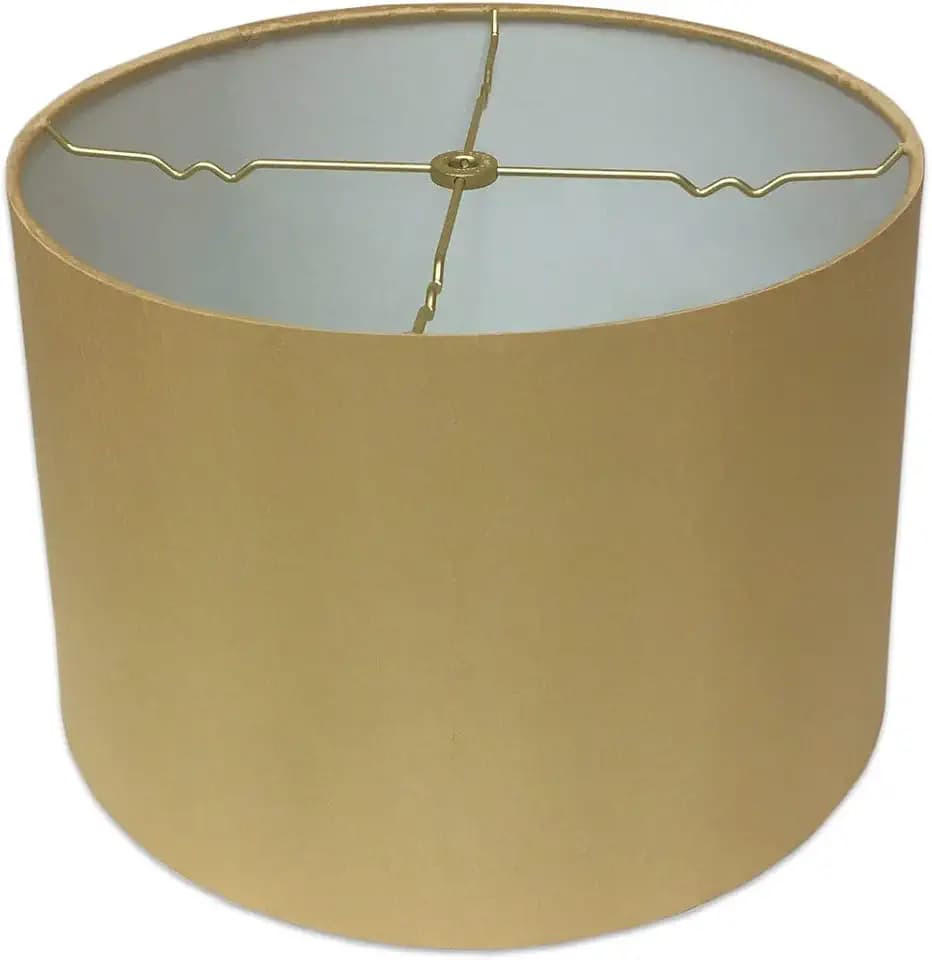 Royal Designs, Inc. HB-610-12AGL Shallow Drum Hardback Lamp Shade, 11 x 12 x 8.5, Antique Gold
