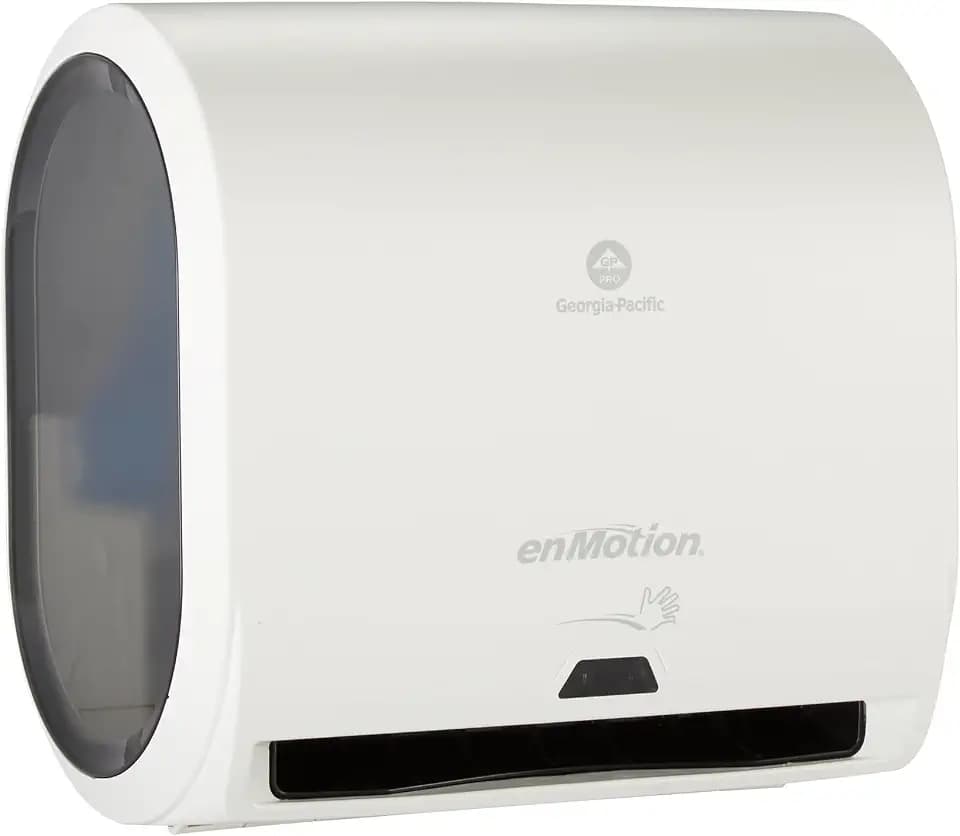 enMotion Georgia‑Pacific (by GP PRO) Impulse 10 in 1‑Roll Automated Touchless Paper Towel Dispenser, White, 59447A