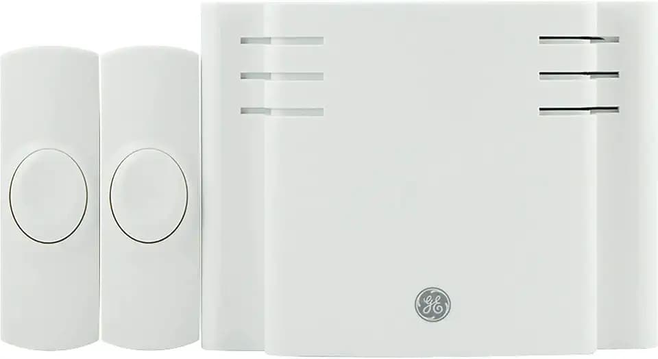 GE Wireless Doorbell Kit, Battery-Operated Receiver, 2 Push Buttons