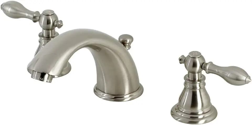 Kingston KB968ACL Widespread Bathroom Faucet, Brushed Nickel