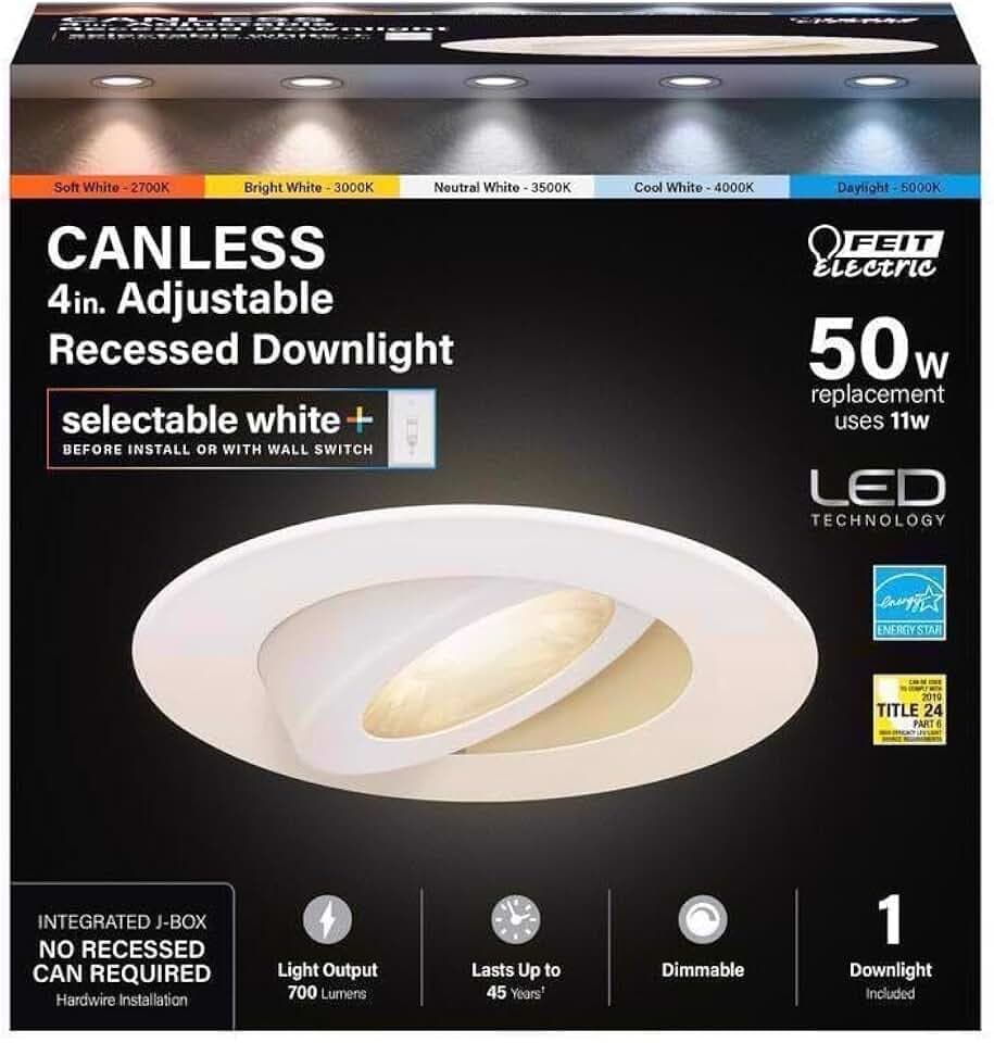 Feit Electric RCS DWNLT ADJ LED 4" 50W