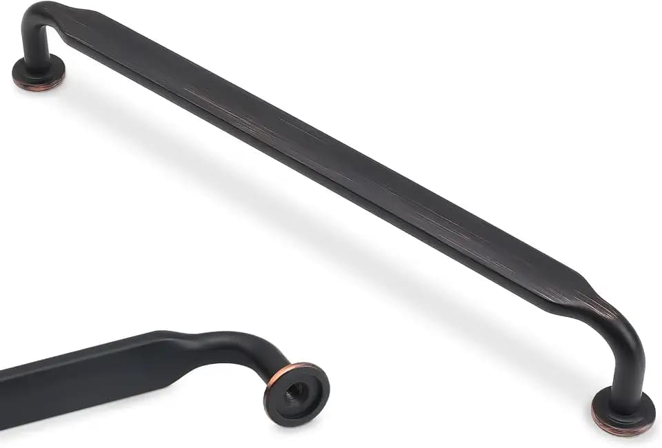 10 Pack Oil Rubbed Bronze Cabinet Pulls 7-1/2 Inch(192mm) Hole Centers Kitchen Cabinet Handles Zinc Alloy Drawer Pulls Solid Cabinet Hardware