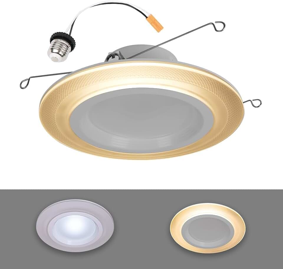 HALO RL LED Recessed Lighting 5/6 inch Trim with Night Light 5CCT 1000lm