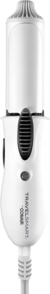 Conair Travel Curling Iron, Mini 1- Inch Ceramic Curling Iron in White by Travel Smart