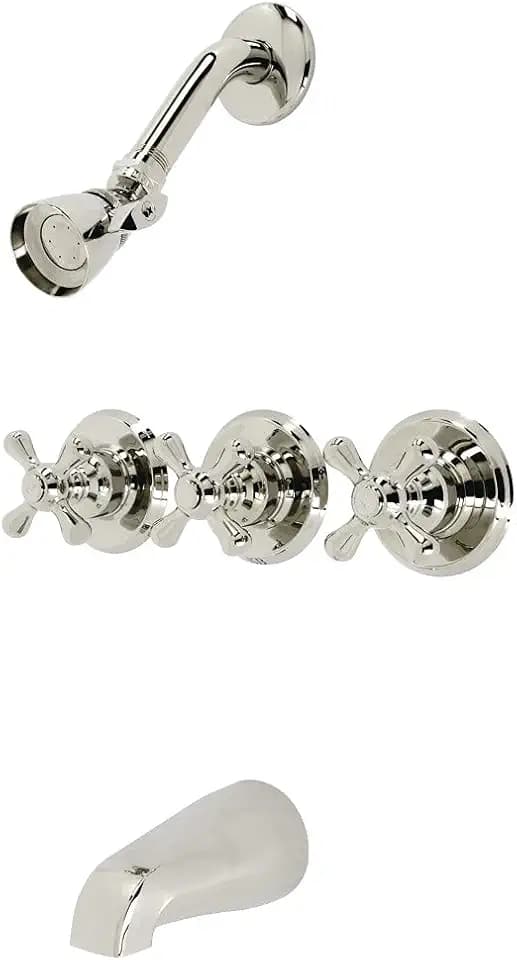 Kingston KB236AXPN Tub and Shower Faucet, Polished Nickel
