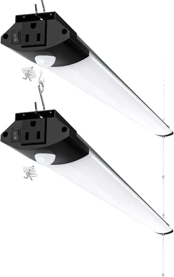 Barrina BS84 Motion Sensor LED Shop Lights 4FT, 84W 10000LM 5000K, 2 Packs