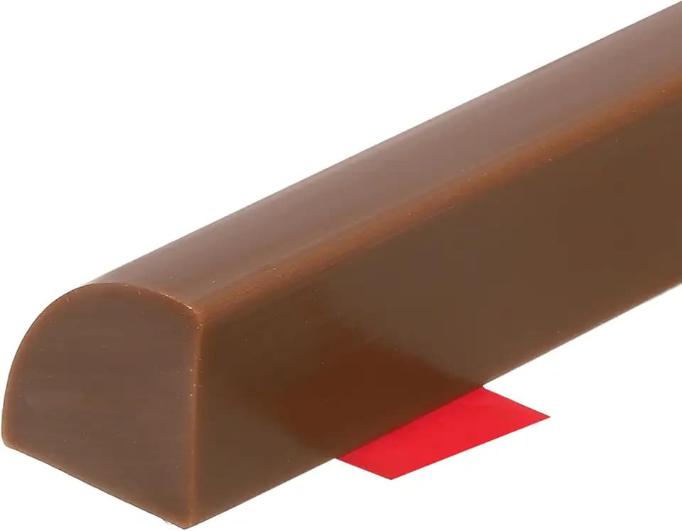 uxcell Flexible Molding Trim, 98 Inch Flexible Quarter Round Molding Silicone Peel and Stick Trim Self Adhesive Shower Water Barrier for Corner Decor Bathroom Kitchen, Brown