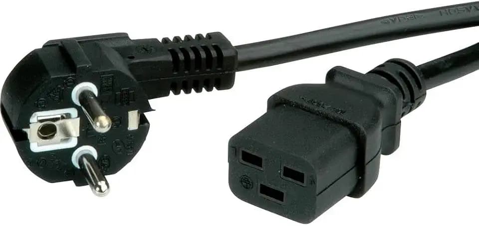 VALUE Netzkabel Schutzkontakt- IEC320-C19 16A, schwarz, 3 m