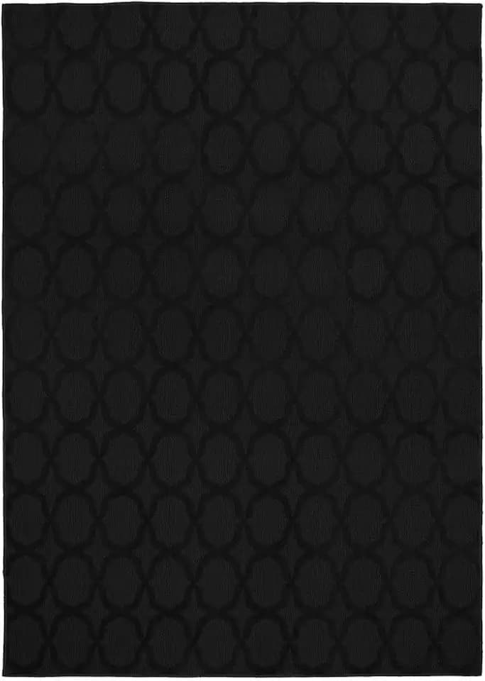 Garland Rug Sparta Non Slip Polypropylene 12 Ft. X 12 Ft. Black Area Rug- Ideal for Living Rooms & Hallways, Stylish & Durable for High-Traffic Areas
