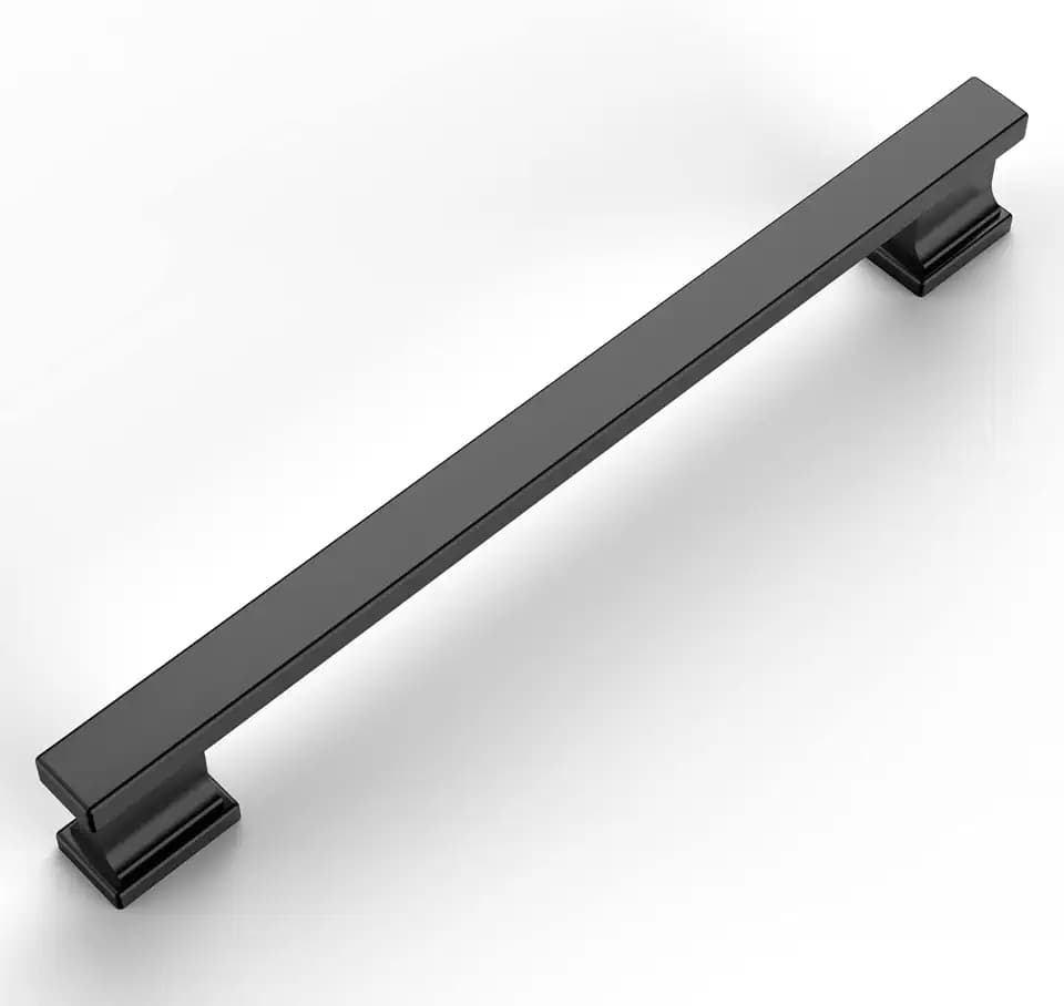 Amerdeco 10 Pack Matte Black Cabinet Pulls 6.25"