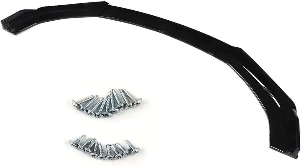 Frontstoßstangenlippe, 3-teiliges Frontstoßstangenlippen-Splitter-Kit, Schwarzglänzend,Universelles Frontspoiler-Körper-Kit iilu Front Spoiler, Pack of Car Front Bumper Lip Splitter