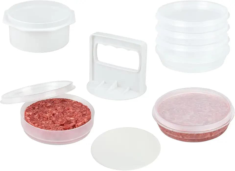 Hamburger Press Patty Maker Set 4 in 1 - Burger Patty Maker, Shaper for BBQ