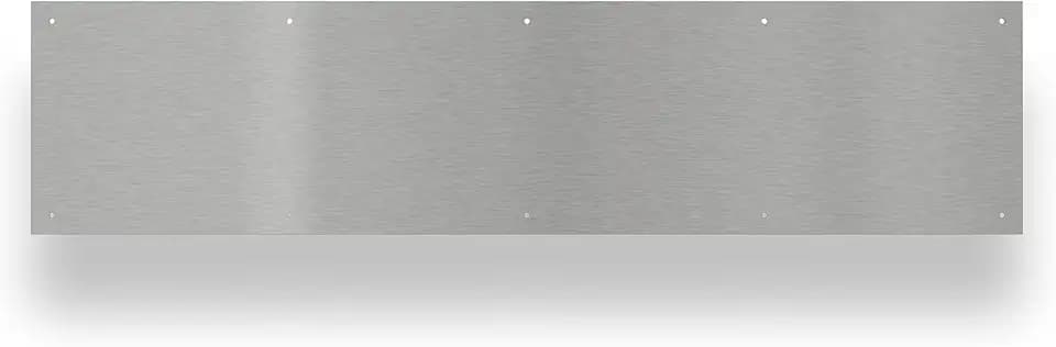 Hardware Essentials 852737 Aluminum Non-Magnetic, Screw-In, Door Kick Plate 8" x 34" Anodized Aluminum Finish 