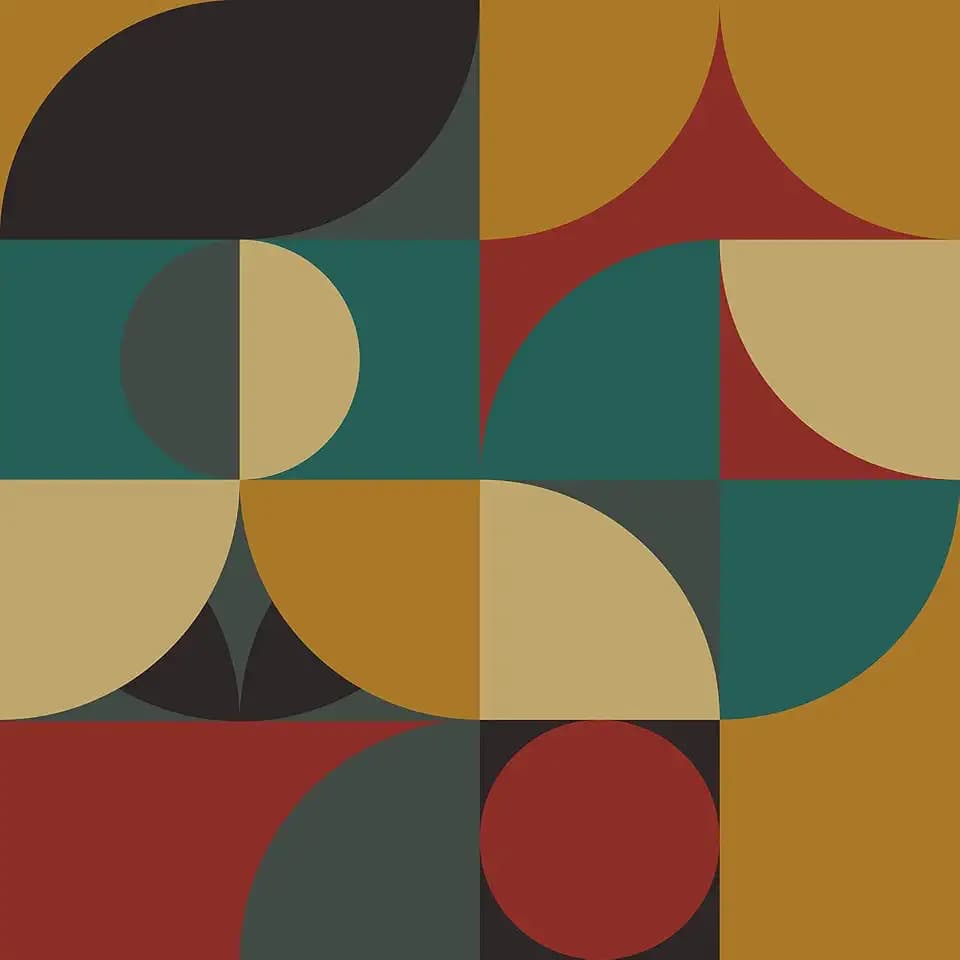 CRE8TIVE Geometric Peel and Stick Wallpaper for Bedroom Bathroom 12"x118" Artistic Abstract Geometric Wallpaper Removable Mid Century Retro Self Adhesive Vinyl Contact Paper for Cabinets and Drawers