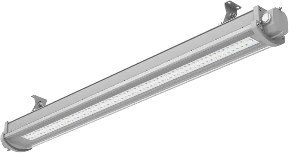 LED 4FT Explosion Proof Light UL844 Certified 60W 7800Lm (300W HPS Eqv.), Class 1 Division 2 Hazardous Locations Industry Luminaires Dimmable IP66 Waterproof, New FLF Series