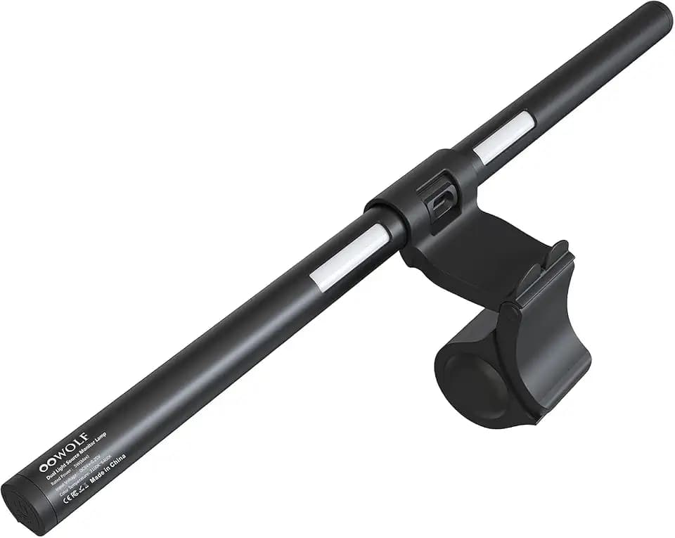 OOWOLF Monitor Lampe 41cm dimmbar 3000-6400K - Haupt- & Hintergrundlicht, ohne Blendung & Flimmern, Touch Control, USB-Anschluss, Augenschutz für Büro, Gaming, Homeoffice