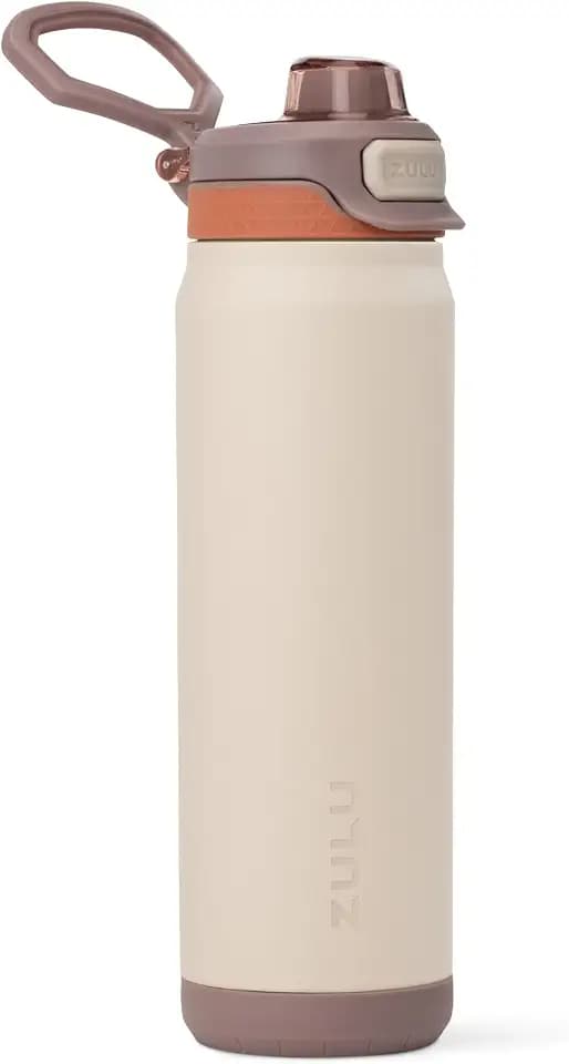 ZULU Powerfill Pro 24oz Stainless Steel Sip or Chug Water Bottle, Driftwood
