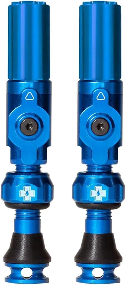 Muc-Off Big Bore Hybrid Tubeless Valves, CNC Aluminum, Blue - 45mm