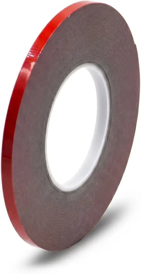 Ginnva Heavy Duty Double Sided Mounting Tape, 0.31 Inch x 49FT - Strong Acrylic Foam Adhesive for Car, LED Strip & Wall Decor | Waterproof, Weather Resistant & Removable Without Residue