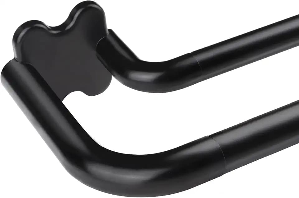 USFOOK Double Wrap Around Curtain Rods 32 to 58, Black Window Treatment Rod