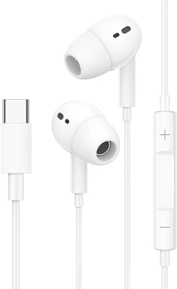 iPhone15 16 17 Kopfhörer mit Kabel, USB C Kabelkopfhörer für iPhone 17 16 15 Plus/Pro/Max/Air, HiFi Stereo In Ear Ohrhörer mit Mikrofon USBC Kopfhörer für iPad Pro Mini/Samsung S26 S25 S24/Google usw