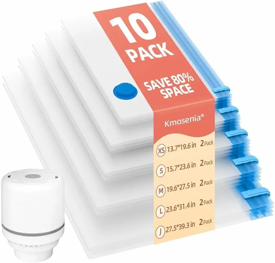 KMOSENIA Vacuum Storage Bag with Electric Pump,10 Pack