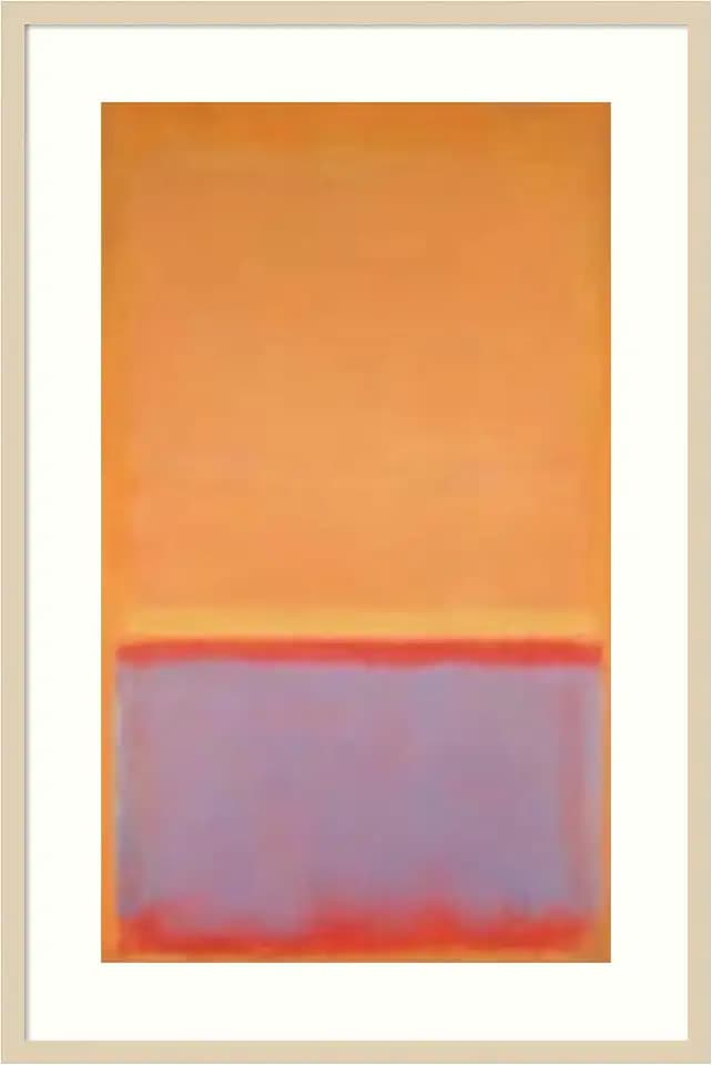 Amanti Art Framed Wall Art, Abstract Print, Orange Living Room Decor