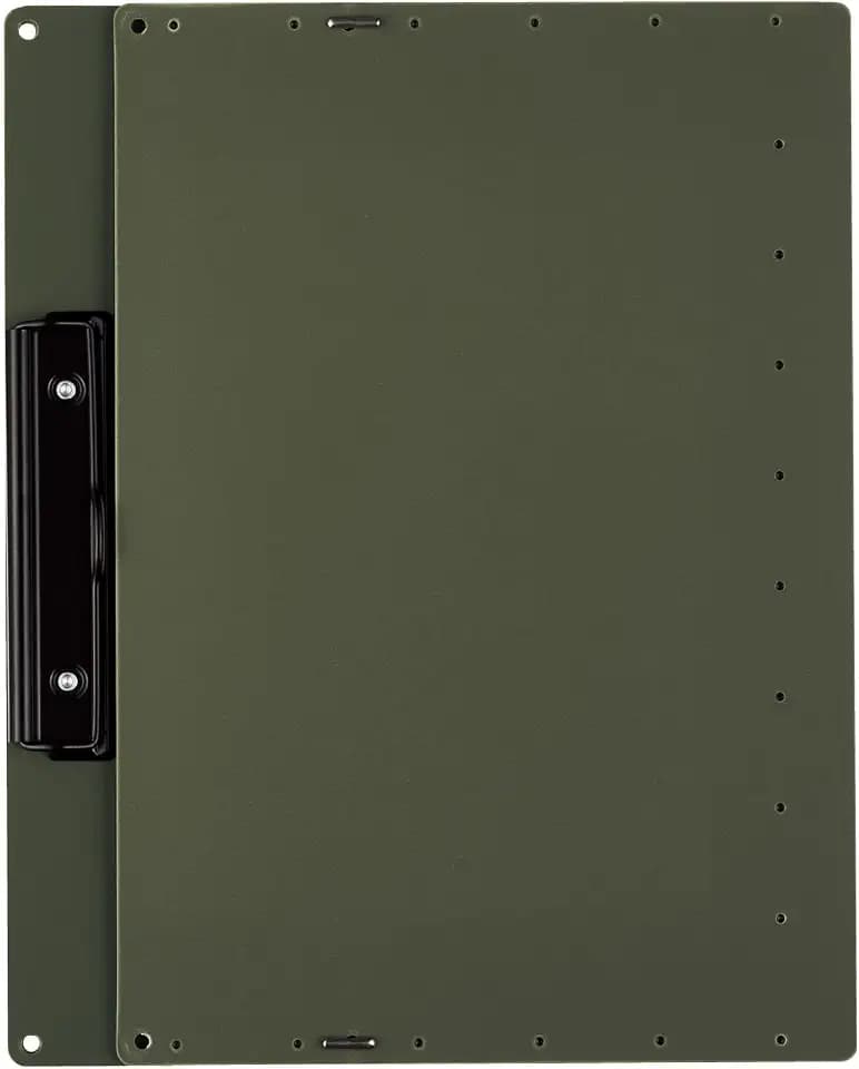 Kokuyo Clipboard, A3 or A4 Clip Holder for Organizing Files, 12.5 x 17.5 inch Foldable File Holder for Construction Documents with Storage Pocket. Khaki, Japan Import (Joha-WR50NG)