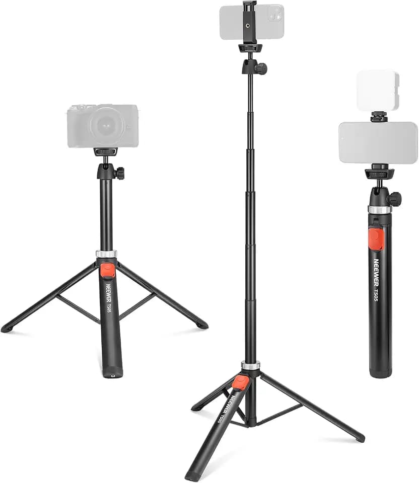 NEEWER Stativ für Handy & Kamera mit Fernbedienung & Handyhalter, TS05