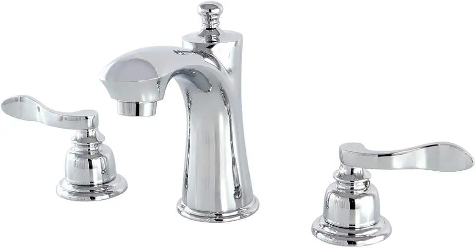 Kingston KB7961NFL Widespread Bathroom Faucet, Polished Chrome