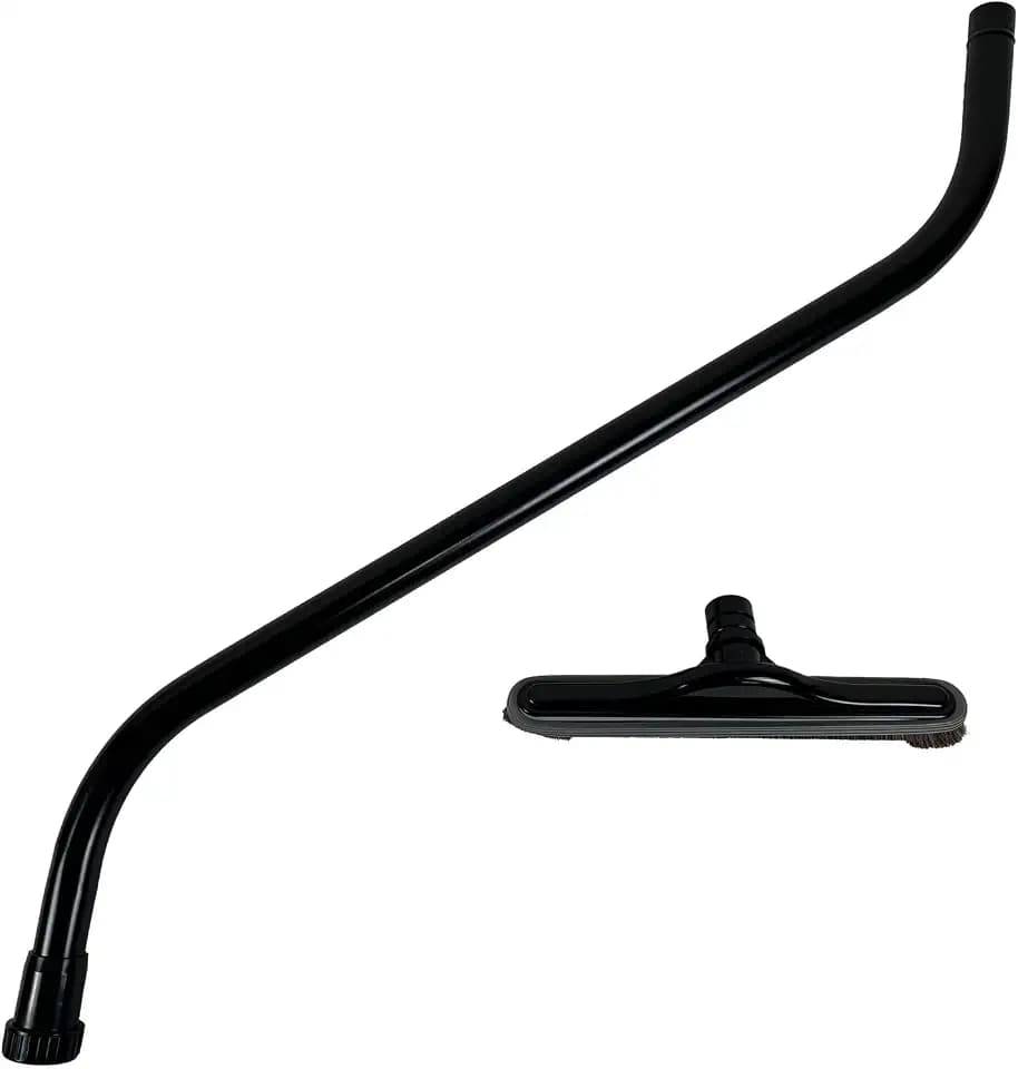 Cen-Tec Systems 1.5" Diameter Single Piece Commercial S-Wand with 14" Natural Floor Brush for Backpack and Commercial Vacuums