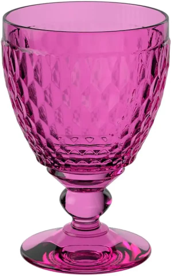 Villeroy & Boch - Boston Berry Water Glass, 250 ml, Crystal Glass for Soft Drinks, Dishwasher-Safe, Pink