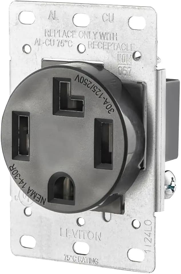 Leviton 4-Wire, 30-Amp, 250V Flush Mount Dryer Receptacle, 278-S00