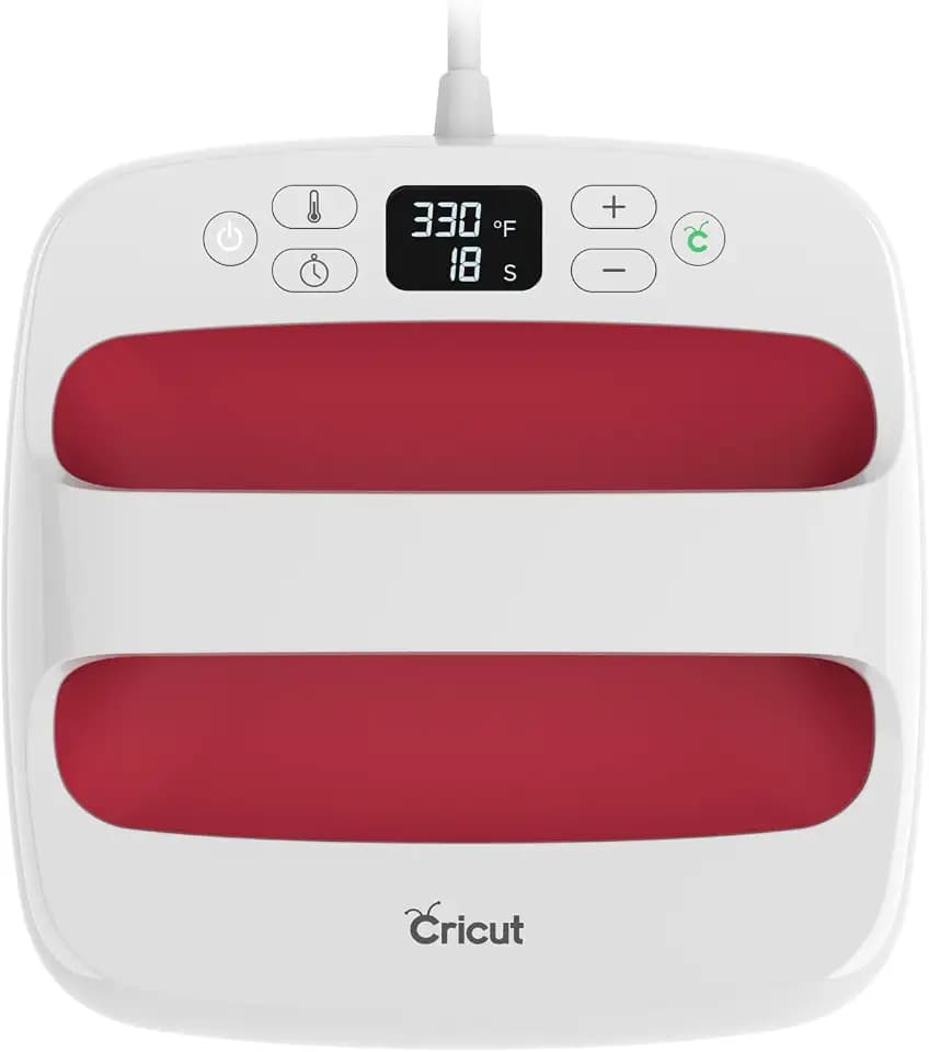 Cricut EasyPress 2-9 in x 9 in Heat Press - Heat Transfer Machine for T-Shirts, Tote Bags, Baby Clothes, Decor, & More - Easy to Use - Raspberry