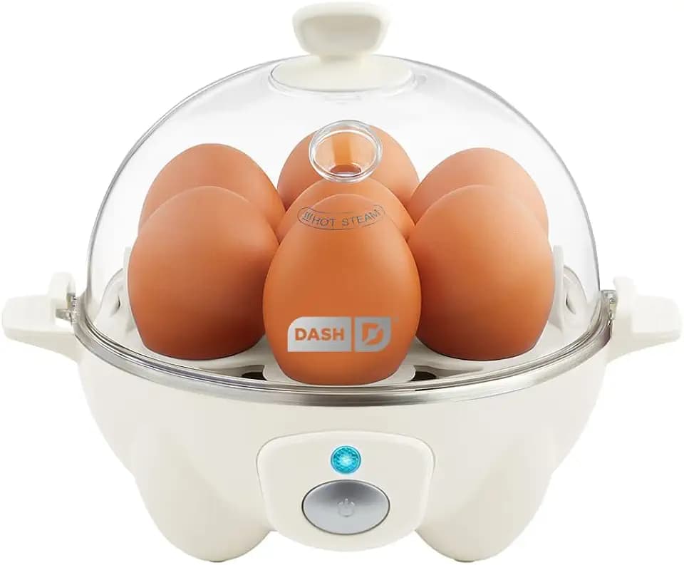Dash Rapid Egg Cooker, 7 Eggs, Hard Boiled, Poached & Omelettes, Cream