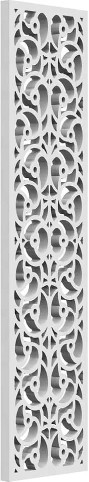 9 3/8"W x 39 3/8"H x 3/8"T Bunker Hill Decorative Fretwork Wall Panels in Architectural Grade PVC
