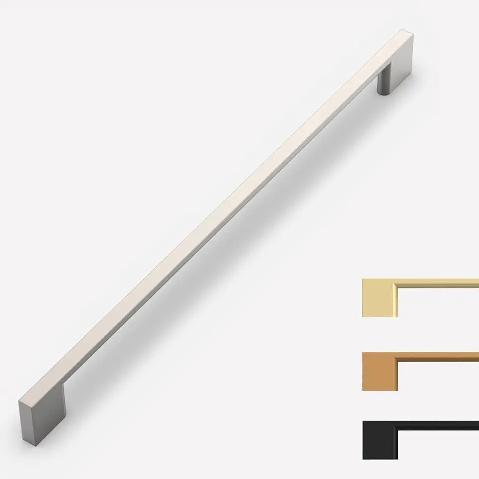9BUILD 6 Pack Brushed Satin Nickel Cabinet Pulls 11.3 Inch Satin Nickel Kitchen Cabinet Handles, Cabinet Hardware for Cupboard Drawer Pulls