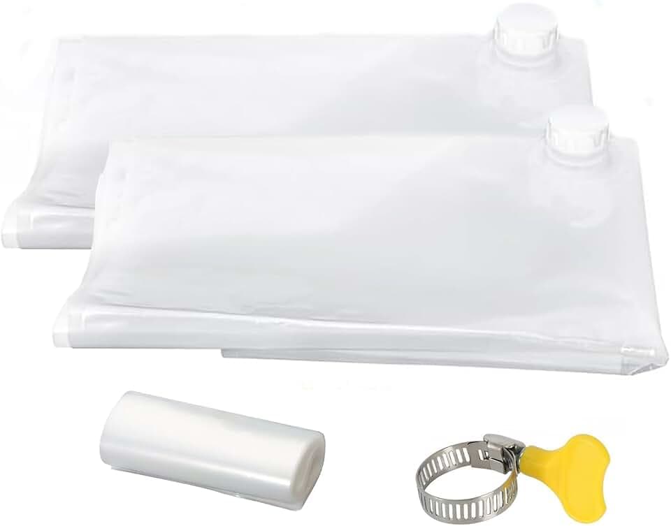 Bathtub Drinking Water Bladder,2 Pack 60 Gallon Heavy Duty Food-Grade Plastic Bag Hold Fresh Drinking Water, Using for Camping, Gardening or Disaster and Hurricane Survival