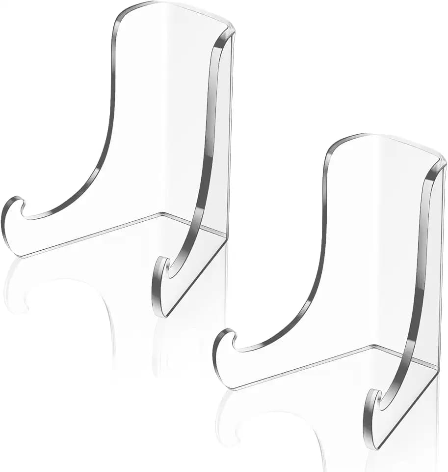 Chunful Acrylic Plate Stand Display Easel Holder,5.1 x 5 x 6 Inch