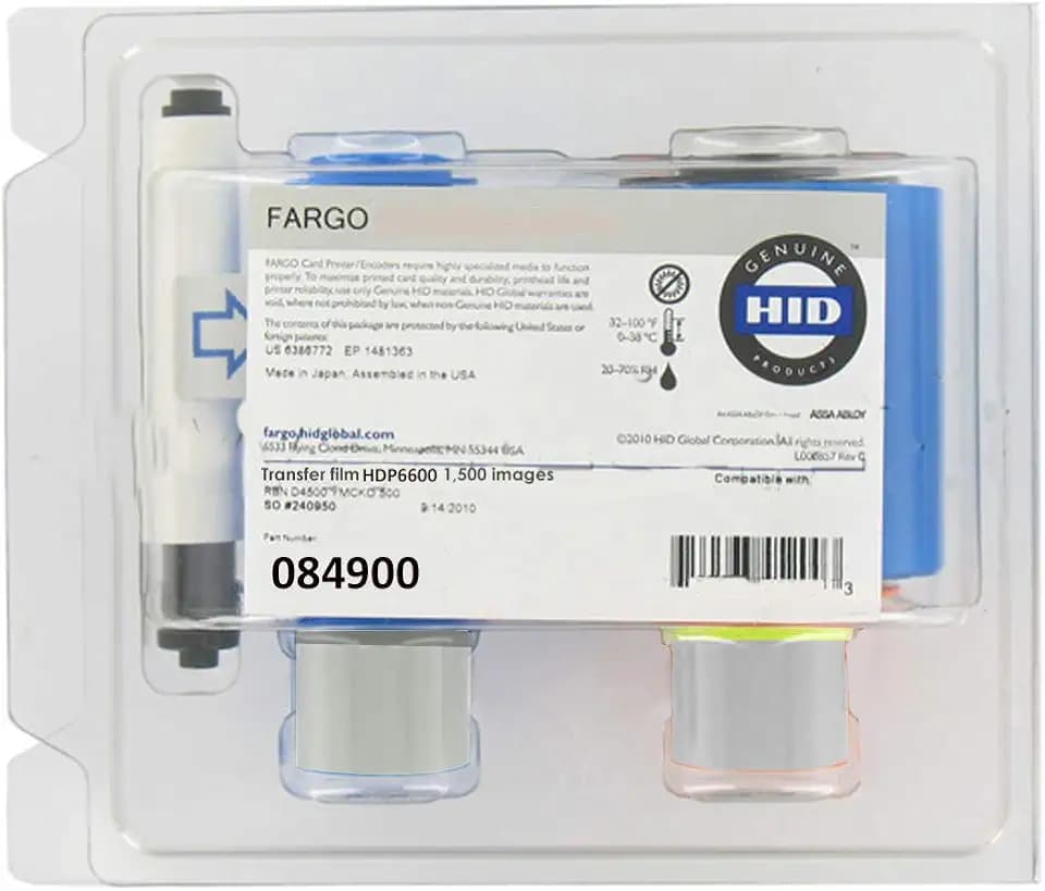 Card Imaging Fargo, 84900 Transfer Film for HDP 6600 Printer, 1,500 Prints