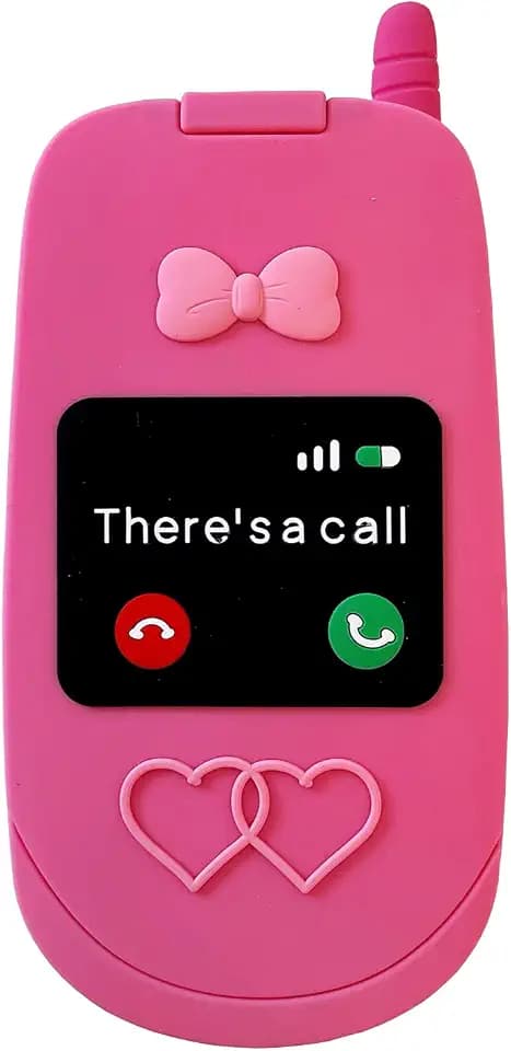 Mirror Case Compatible with iPhone 12/12 Pro,Cute Kawaii 3D Cartoon Retro Phone Cover Fun Soft Rubber Shockproof Protector for Women Girls-Rose Red