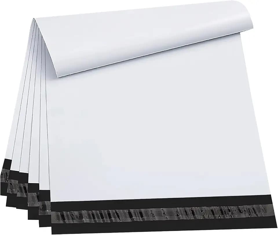 Poly Mailers 12x15.5 200PC Medium Shipping Bags for Clothes White