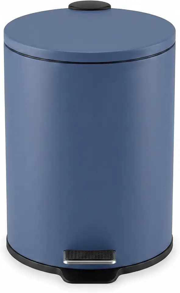 Garvee 5L/1.3 gal Round Trash Can, Bathroom Wastebasket with Soft-Close Lid