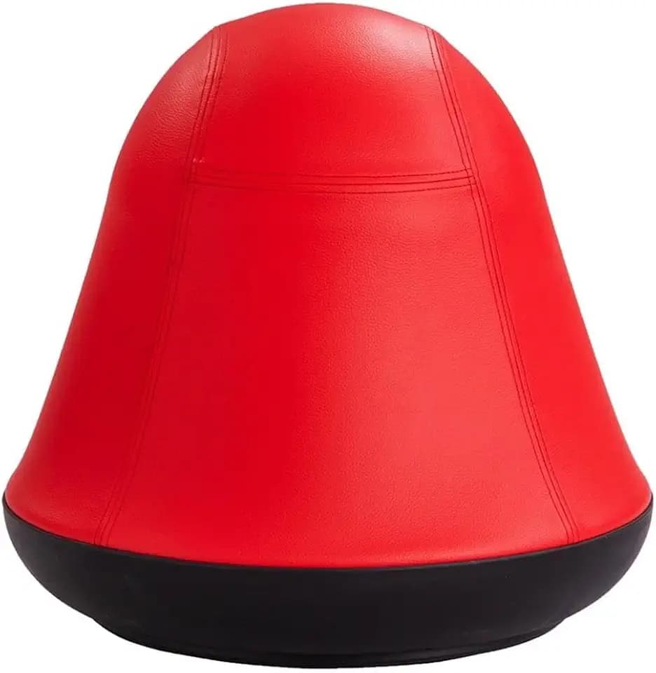 Safco Runtz Swivel Ball Chair for Kids, Anti-Burst, Exercise Ball Chair, 360° Rotation, Supports Movement, Better Posture and Balance, Red